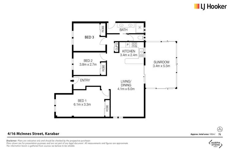 Floorplan of Homely townhouse listing, 4/16 McInnes Street, Karabar NSW 2620