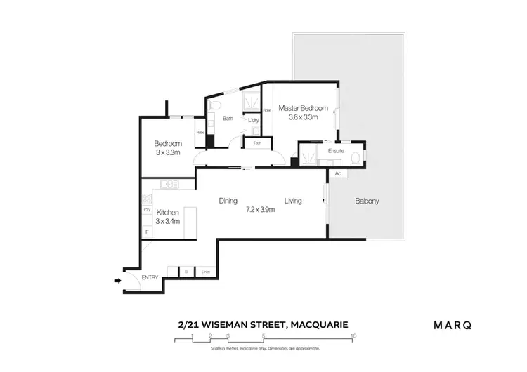 Floorplan of Homely apartment listing, 2/21 Wiseman Street, Macquarie ACT 2614