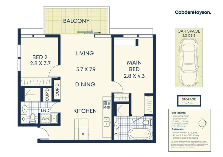 Floorplan of Homely apartment listing, E401/72 MacDonald Street, Erskineville NSW 2043