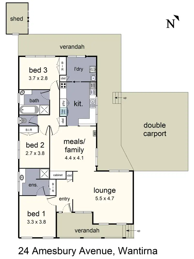 Floorplan of Homely house listing, 24 Amesbury Avenue, Wantirna VIC 3152