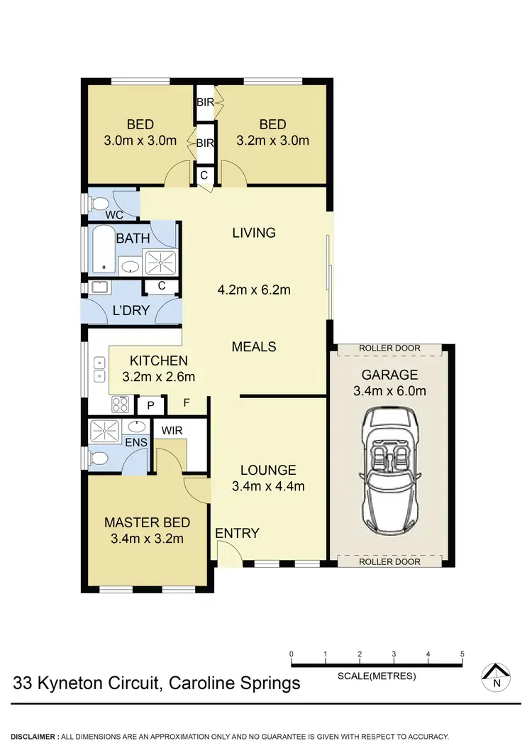 Floorplan of Homely house listing, 33 Kyneton Circuit, Caroline Springs VIC 3023