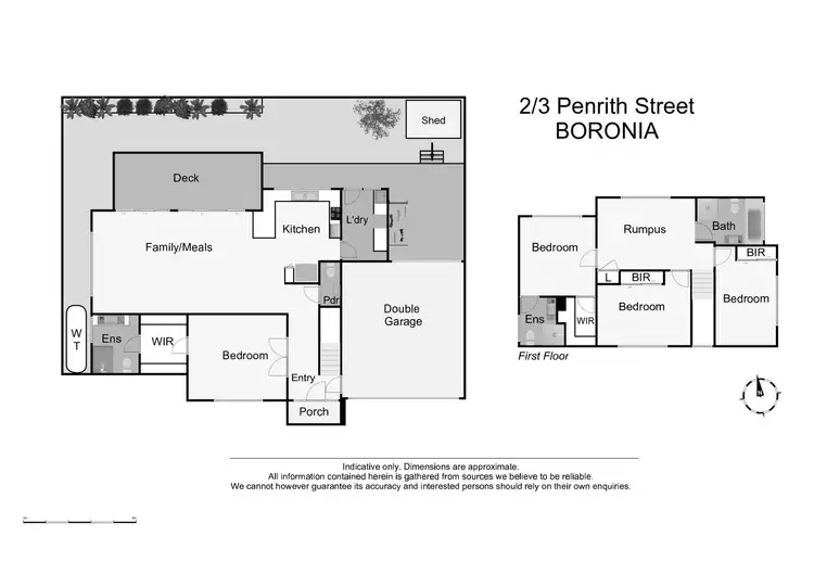 Floorplan of Homely townhouse listing, 2/3 Penrith Street, Boronia VIC 3155