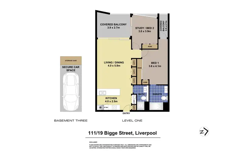 Floorplan of Homely apartment listing, 111/19 Bigge Street, Liverpool NSW 2170