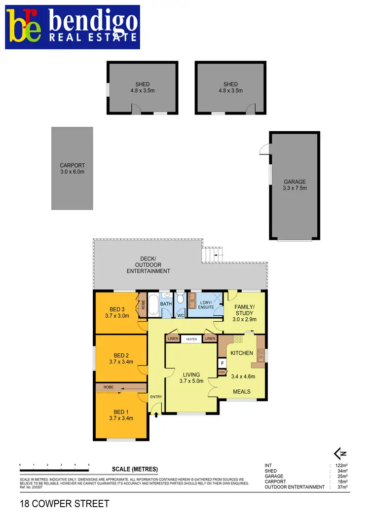 Floorplan of Homely house listing, 18 Cowper Street, North Bendigo VIC 3550