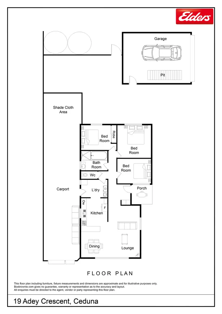 Floorplan of Homely house listing, 19 Adey Crescent, Ceduna SA 5690