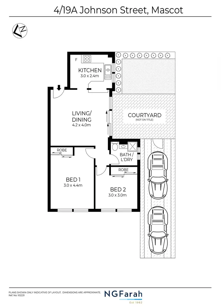 Floorplan of Homely apartment listing, 4/19a Johnson Street, Mascot NSW 2020