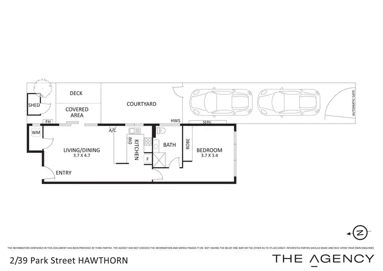 Floorplan of Homely apartment listing, 2/39 Park Street, Hawthorn VIC 3122