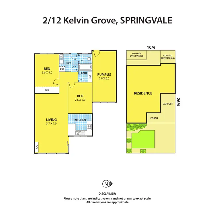Floorplan of Homely unit listing, 2/12 Kelvin Grove, Springvale VIC 3171