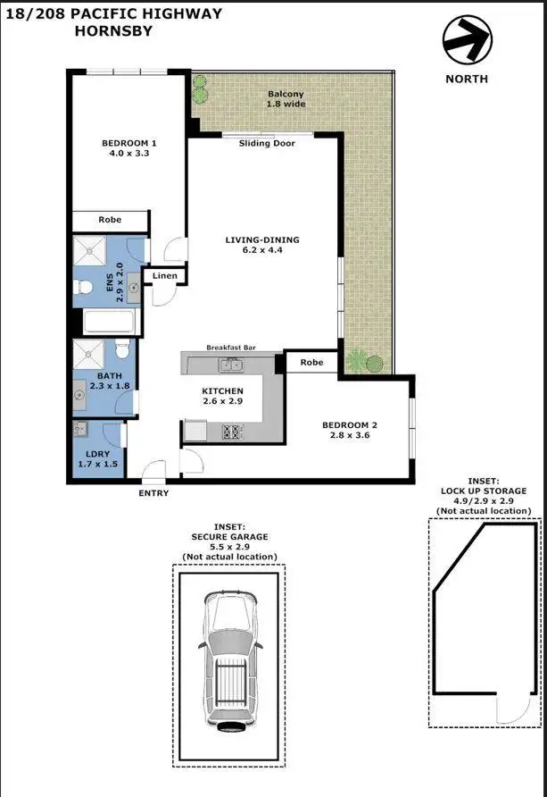 Floorplan of Homely apartment listing, 18/208 Pacific Highway, Hornsby NSW 2077
