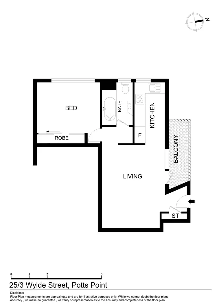 Floorplan of Homely apartment listing, 25/3 Wylde Street, Potts Point NSW 2011