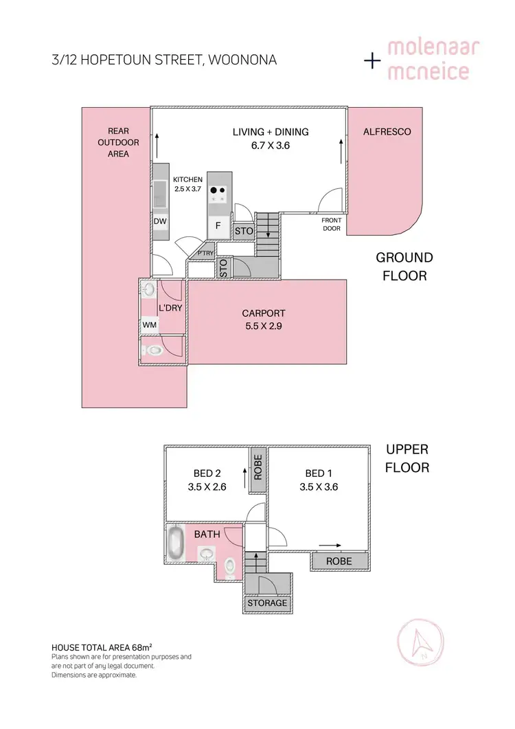 Floorplan of Homely townhouse listing, 3/12 Hopetoun Street, Woonona NSW 2517