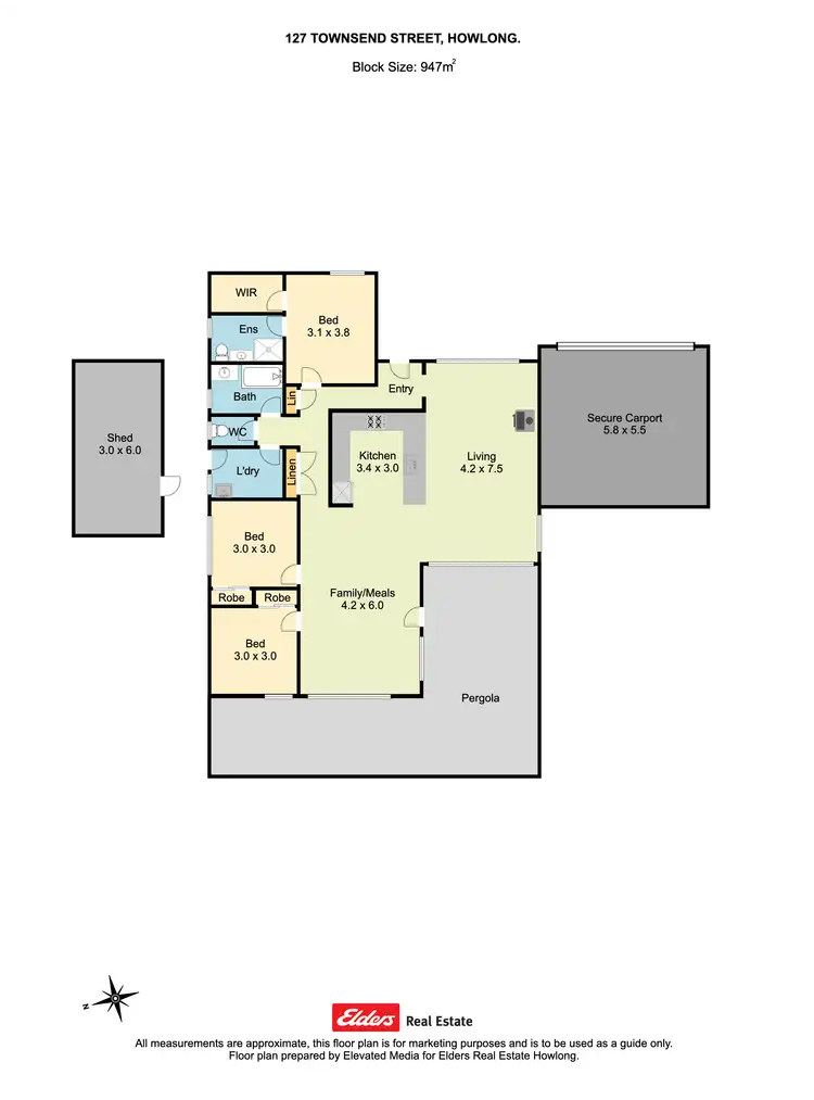 Floorplan of Homely house listing, 127 Townsend Street, Howlong NSW 2643