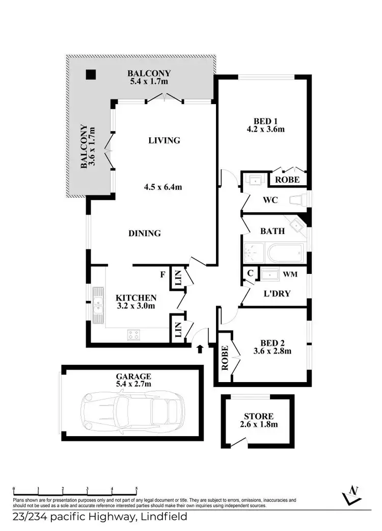 Floorplan of Homely unit listing, 23/234 Pacific Highway, Lindfield NSW 2070