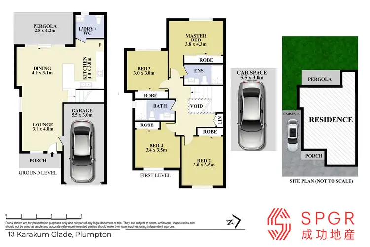 Floorplan of Homely townhouse listing, 13 Karakum Glade, Plumpton NSW 2761