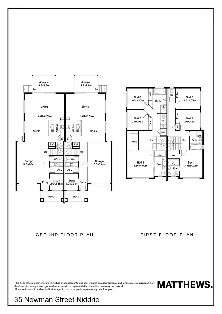Floorplan of Homely townhouse listing, 35 Newman Street, Niddrie VIC 3042
