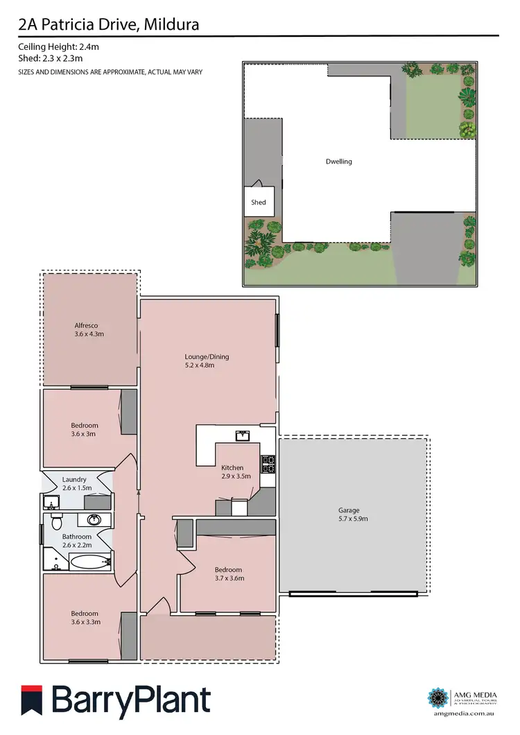 Floorplan of Homely unit listing, 2A Patricia Drive, Mildura VIC 3500