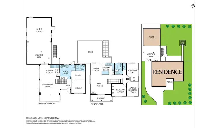 Floorplan of Homely house listing, 11 Barbaralla Drive, Springwood QLD 4127