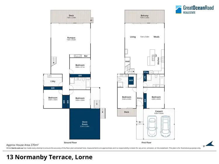 Floorplan of Homely house listing, 13 Normanby Terrace, Lorne VIC 3232