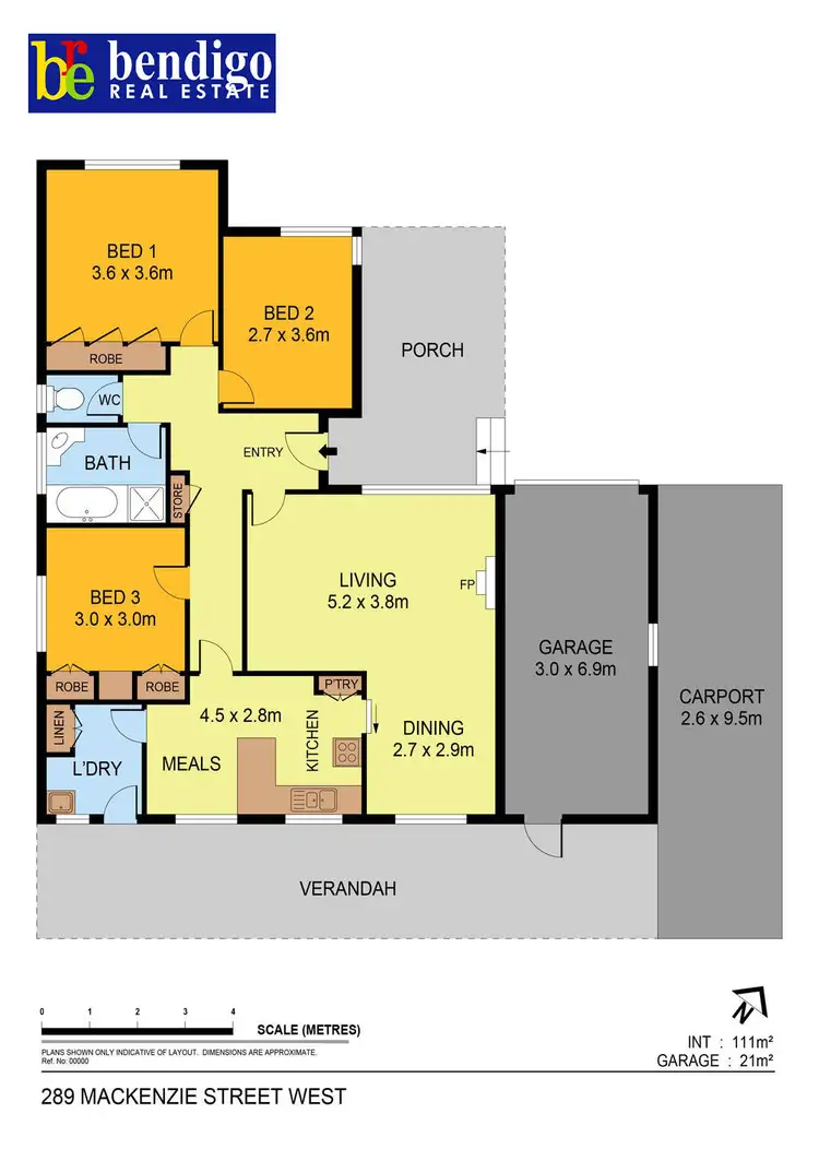 Floorplan of Homely house listing, 289 MacKenzie Street West, Kangaroo Flat VIC 3555