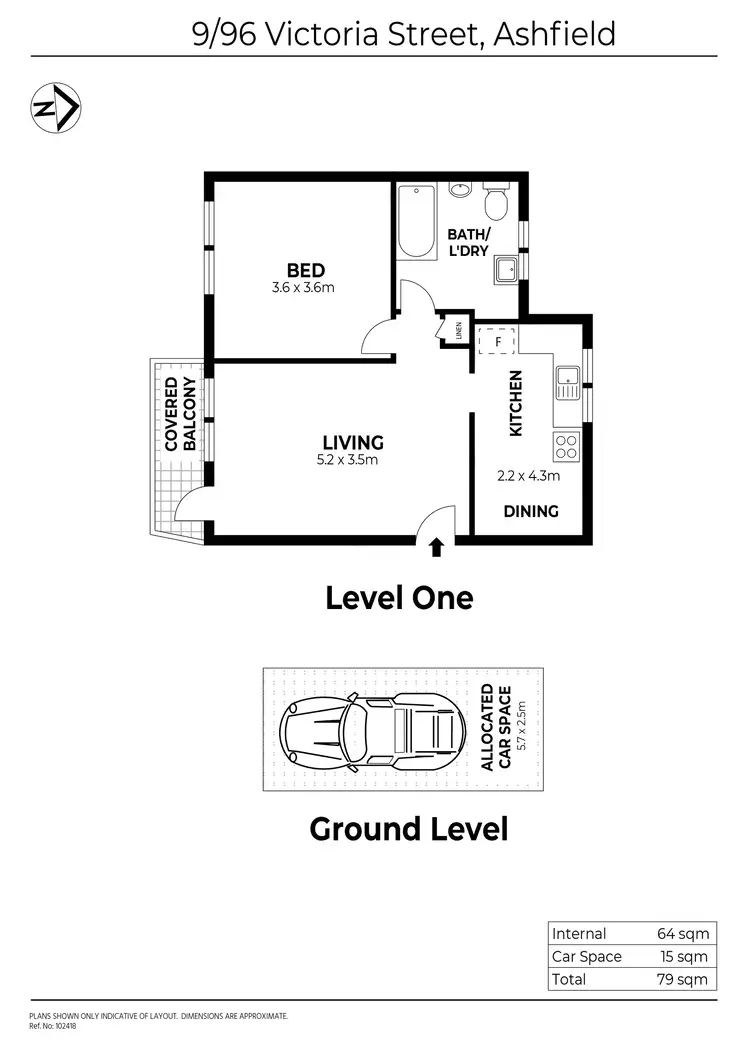 Floorplan of Homely apartment listing, 9/96 Victoria Street, Ashfield NSW 2131
