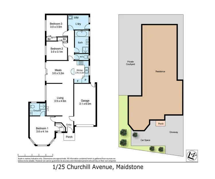 Floorplan of Homely house listing, 1/25 Churchill Avenue, Maidstone VIC 3012