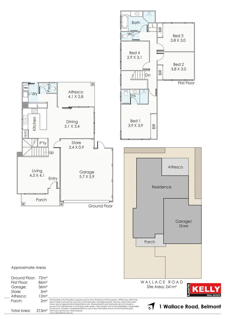 Floorplan of Homely house listing, 1c Wallace Street, Belmont WA 6104