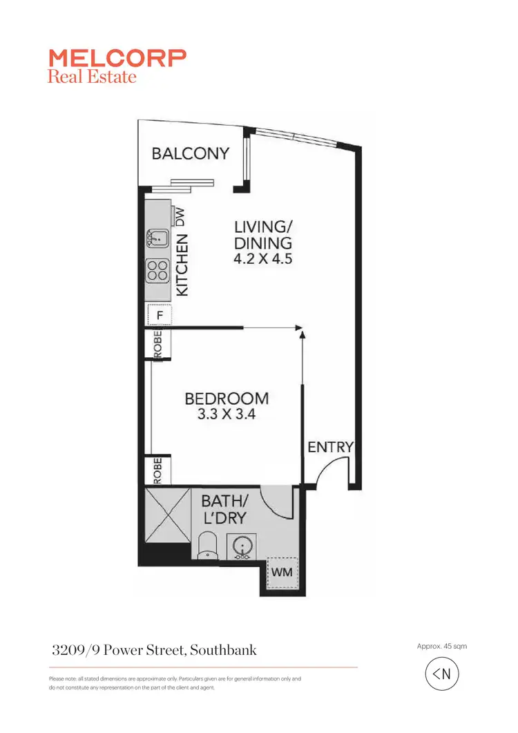Floorplan of Homely apartment listing, 3209/9 Power Street, Southbank VIC 3006