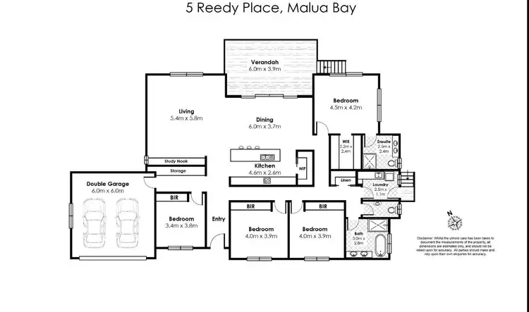 Floorplan of Homely house listing, 5 Reedy Place, Malua Bay NSW 2536