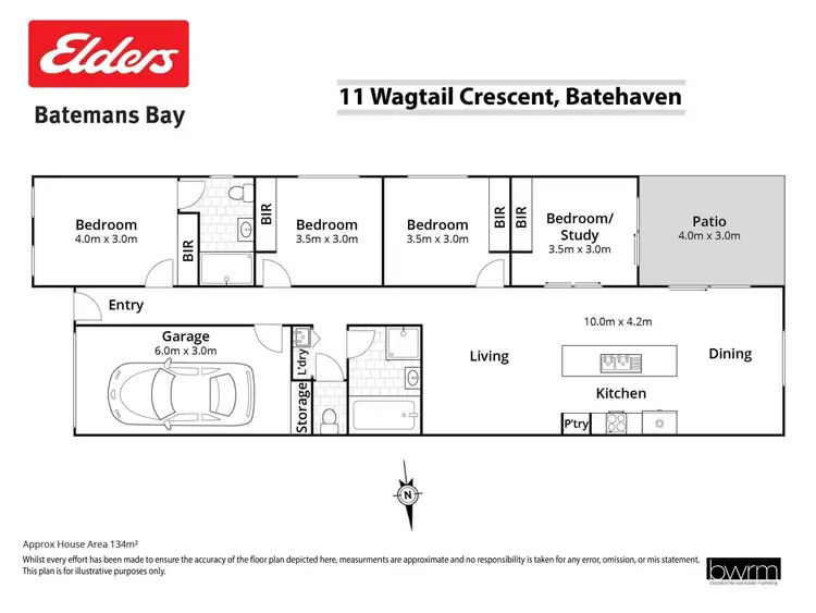 Floorplan of Homely house listing, 1/11 Wagtail Crescent, Batehaven NSW 2536