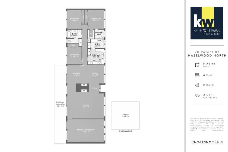 Floorplan of Homely house listing, 20 Patons Road, Hazelwood North VIC 3840