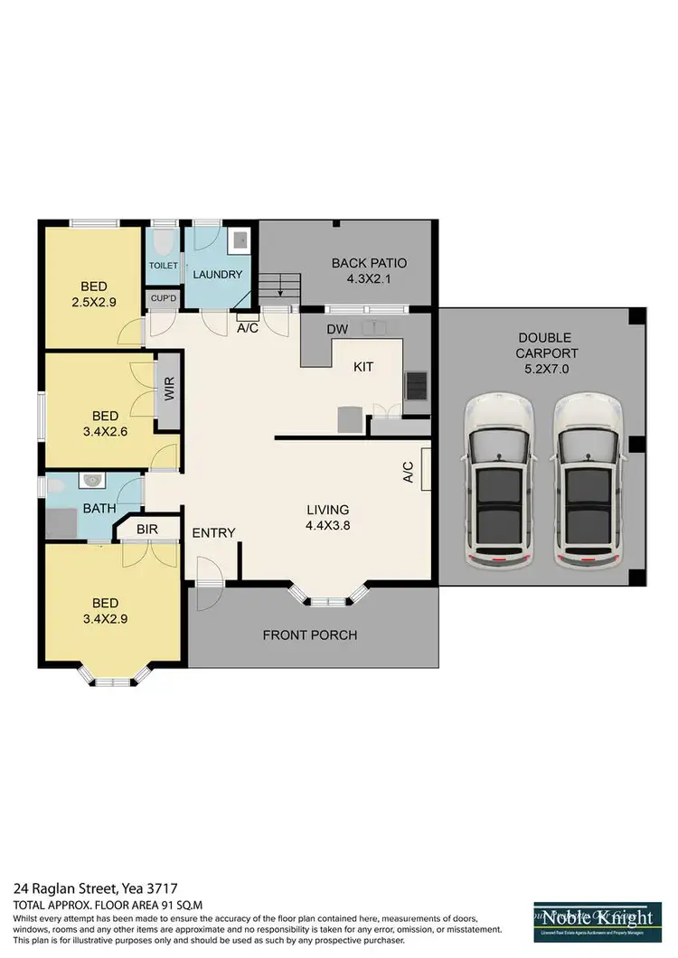 Floorplan of Homely house listing, 24 Raglan Street, Yea VIC 3717