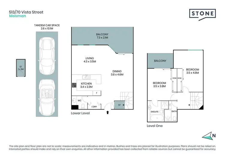 Floorplan of Homely apartment listing, 513V/70 Vista Street, Mosman NSW 2088