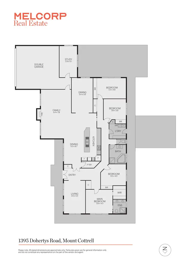 Floorplan of Homely rural property listing, 1395 Dohertys Road, Mount Cottrell VIC 3024