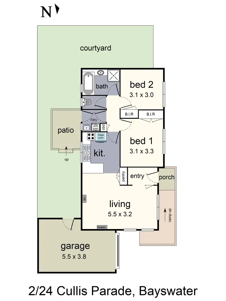 Floorplan of Homely unit listing, 2/24 Cullis Parade, Bayswater VIC 3153