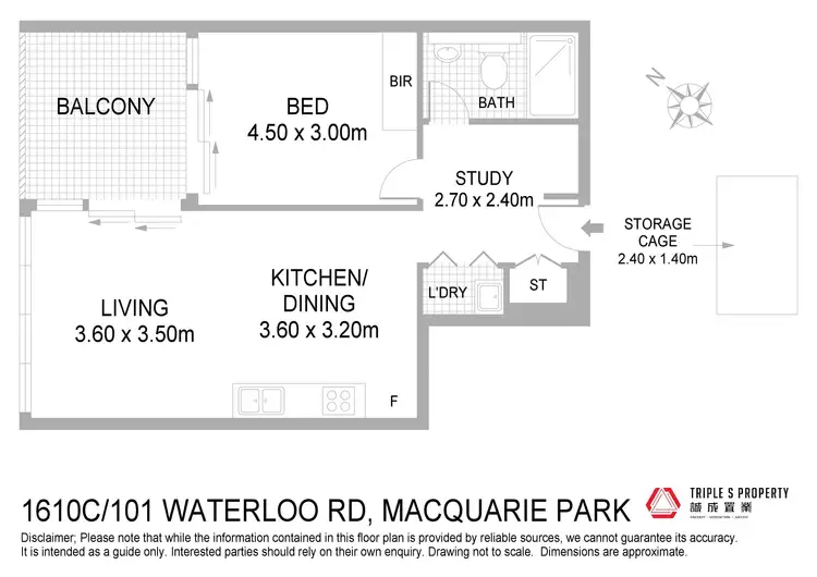 Floorplan of Homely apartment listing, 1610C/101 Waterloo Road, Macquarie Park NSW 2113