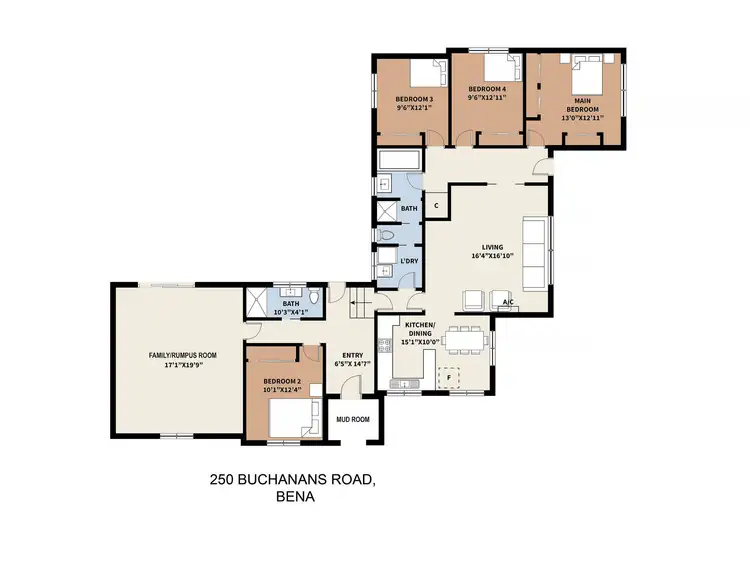 Floorplan of Homely rural property listing, 250 Buchanans Road, Bena VIC 3946