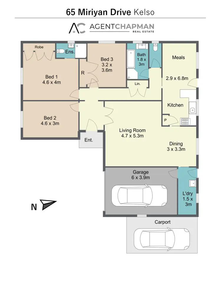 Floorplan of Homely house listing, 65 Miriyan Drive, Kelso NSW 2795