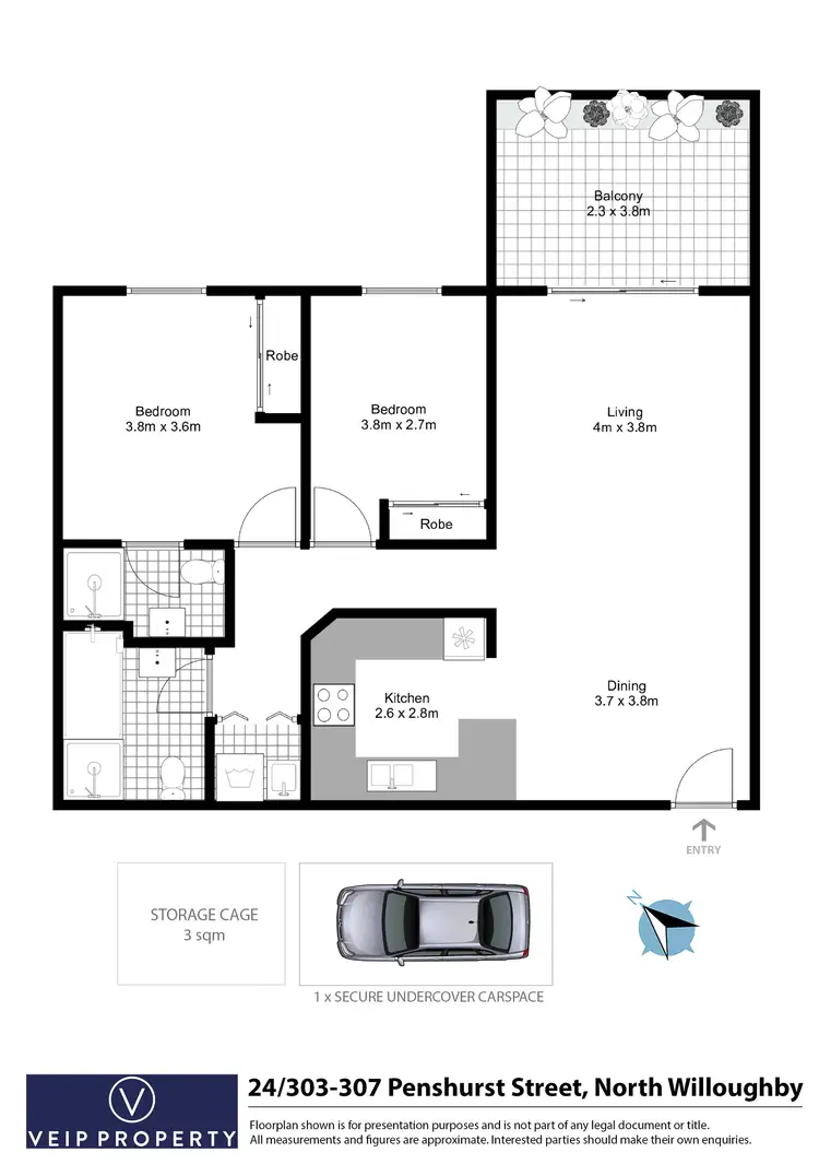 Floorplan of Homely unit listing, 24/303-307 Penhurst Street, Willoughby NSW 2068