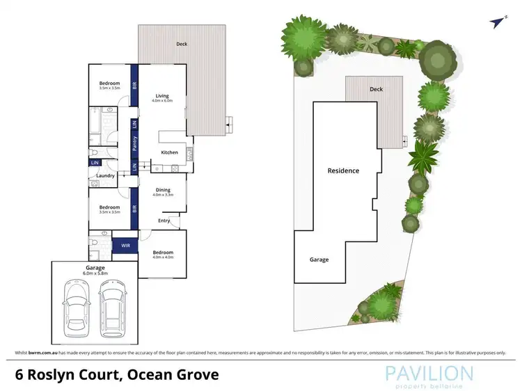 Floorplan of Homely house listing, 6 Roslyn Court, Ocean Grove VIC 3226