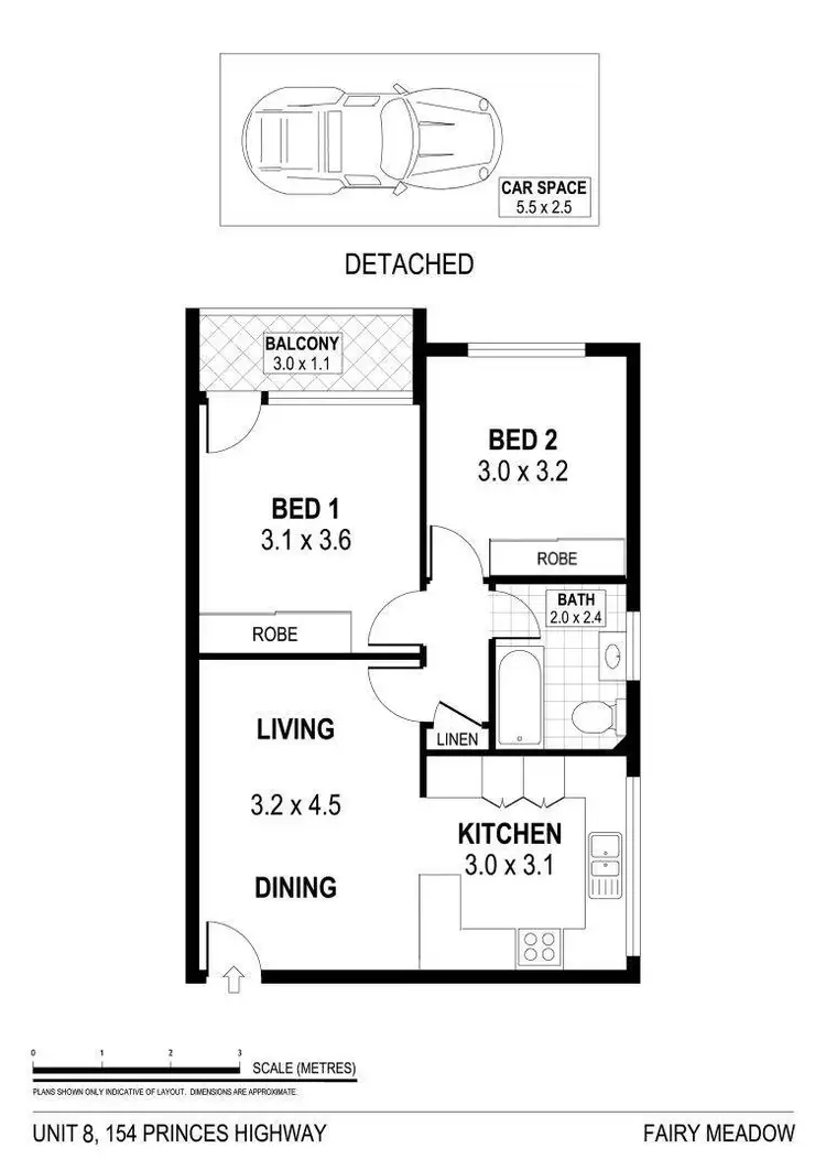 Floorplan of Homely unit listing, 8/154 Princes Highway, Fairy Meadow NSW 2519