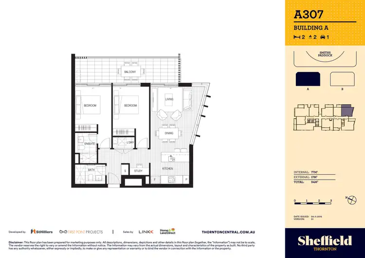 Floorplan of Homely apartment listing, 307/8 Aviators Way, Penrith NSW 2750