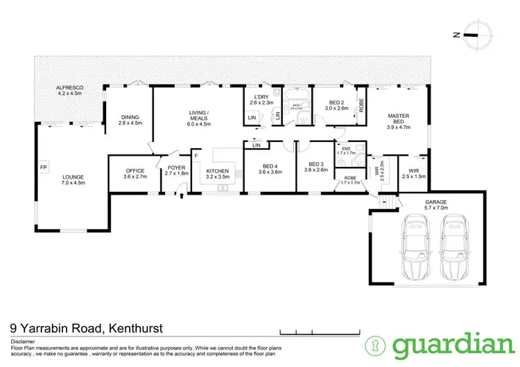 Floorplan of Homely house listing, 9 Yarrabin Road, Kenthurst NSW 2156