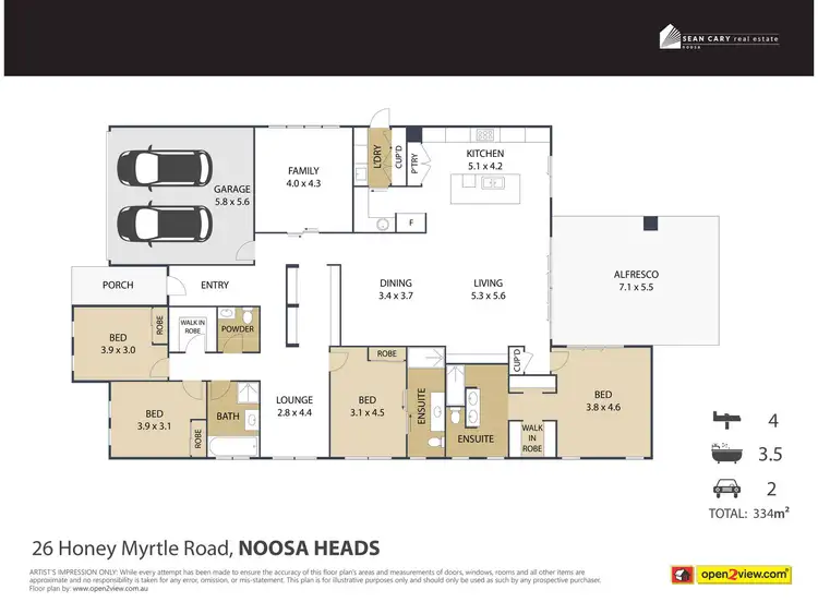 Floorplan of Homely house listing, 26 Honey Myrtle Road, Noosa Heads QLD 4567