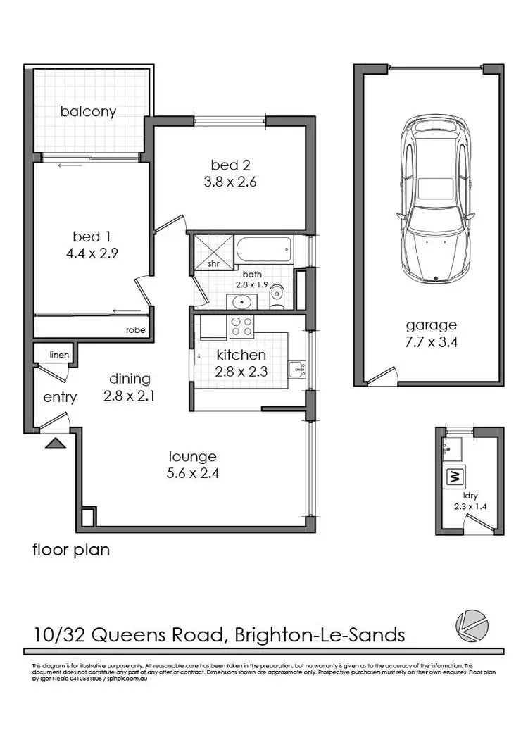 Floorplan of Homely apartment listing, 10/32 Queens Road, Brighton-Le-Sands NSW 2216