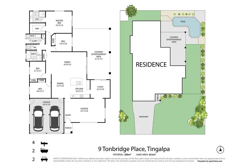 Floorplan of Homely house listing, 9 Tonbridge Place, Tingalpa QLD 4173