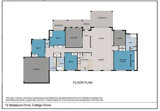 Floorplan of Homely house listing, 15 Melaleuca Drive, College Grove WA 6230