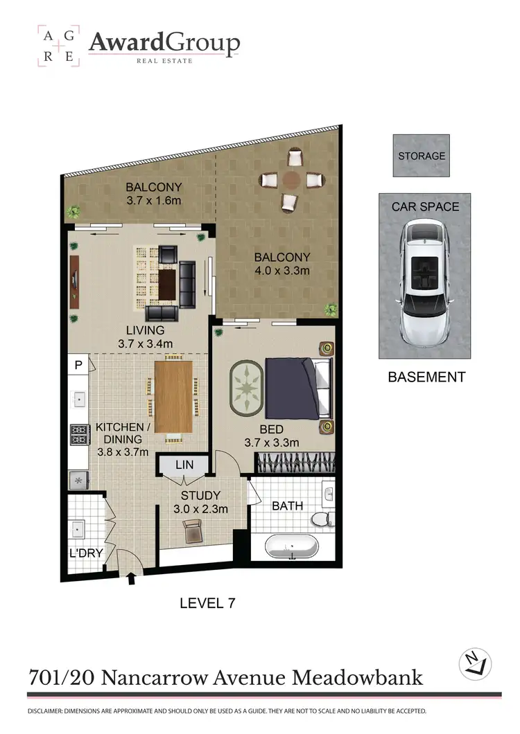 Floorplan of Homely unit listing, 701/20 Nancarrow Avenue, Meadowbank NSW 2114