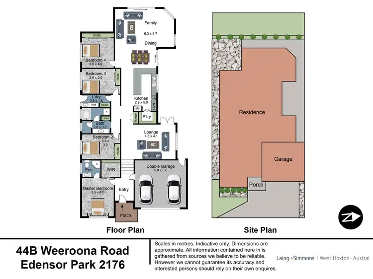 Floorplan of Homely house listing, 44B Weeroona Road, Edensor Park NSW 2176