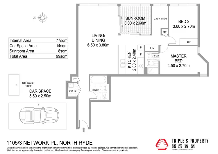Floorplan of Homely apartment listing, 1105/3 Network Place, North Ryde NSW 2113