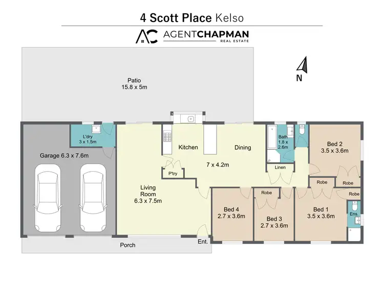 Floorplan of Homely house listing, 4 Scott Place, Kelso NSW 2795
